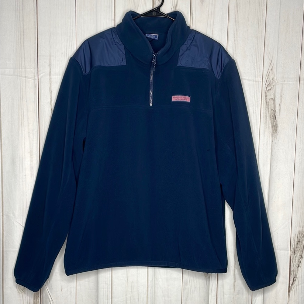 Vintage Vineyard Vines Dark Blue Fleece Pullover